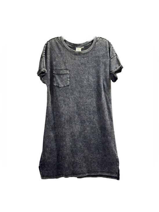 White Crow Dresses & Skirts - White Crow Black T Shirt Dress Buckle Size Small